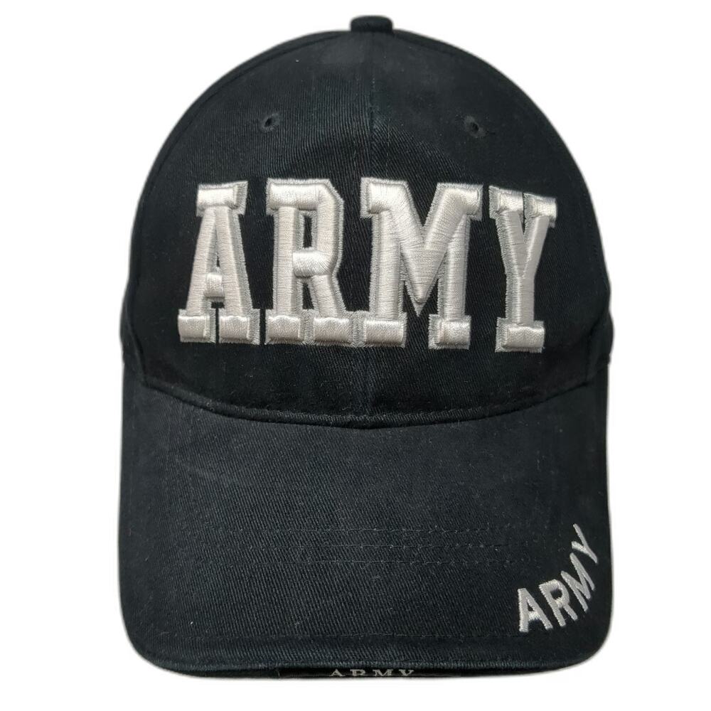 Rothco Baseball Cap Black One Size Hat Army Raised Embroidery Strapback